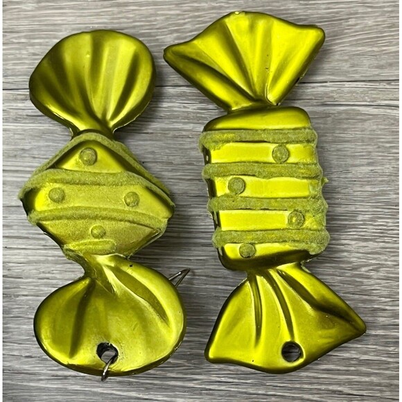 Christmas Ornaments Old Fashion Wrapped Candy Multicolor Flock Tree Decor Set 14 - Picture 8 of 8